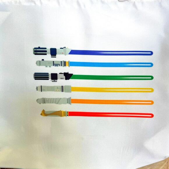 Pride Rainbow Light Saber Tote Bag, Reusable Bag, Shopping Bag - Picture 2 of 2